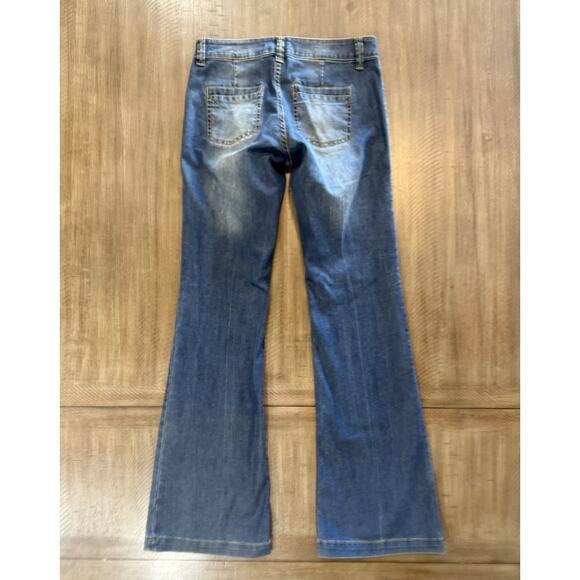 NWT Cabi Patch Pocket Blue Denim Flare Bootcut Jeans Pants Women’s Size 0 NEW - Picture 12 of 13